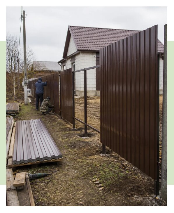 Установка недорогого забора под ключ для дома в Юбилейном